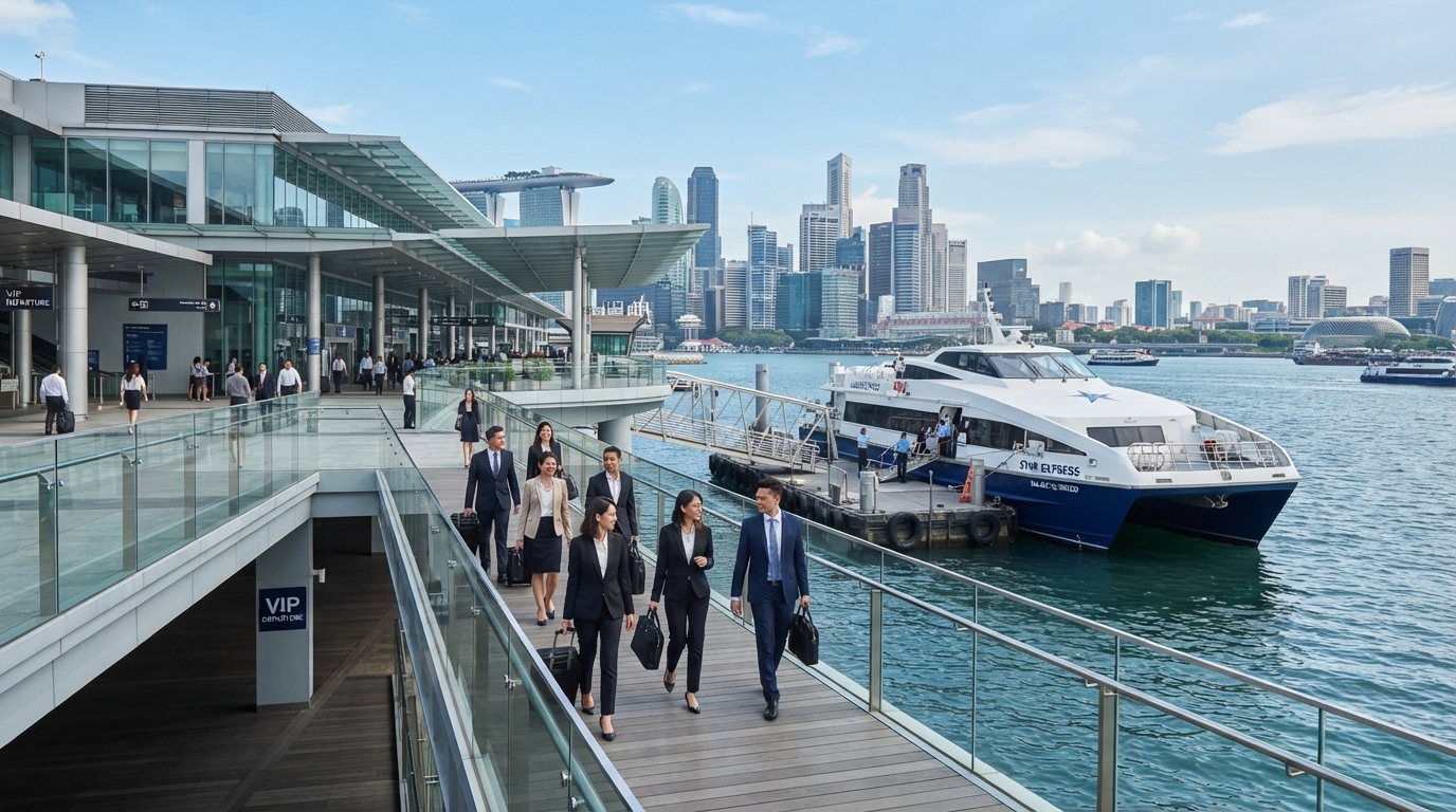 VIP ferry arrival